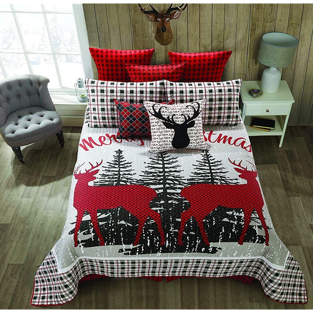 Deer Christmas Bedding Set