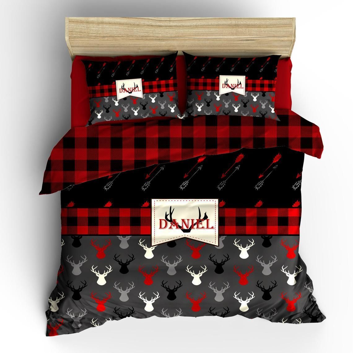 Deer Christmas Personalized Bedding Set
