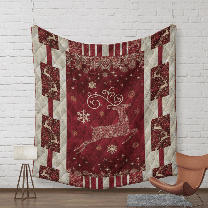 Deer Christmas TNC121117 Quilt Blanket