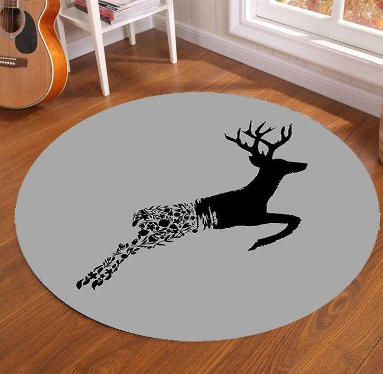 Deer Round Carpet