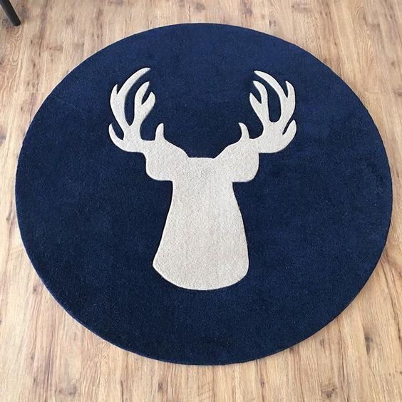 Deer Round Carpet