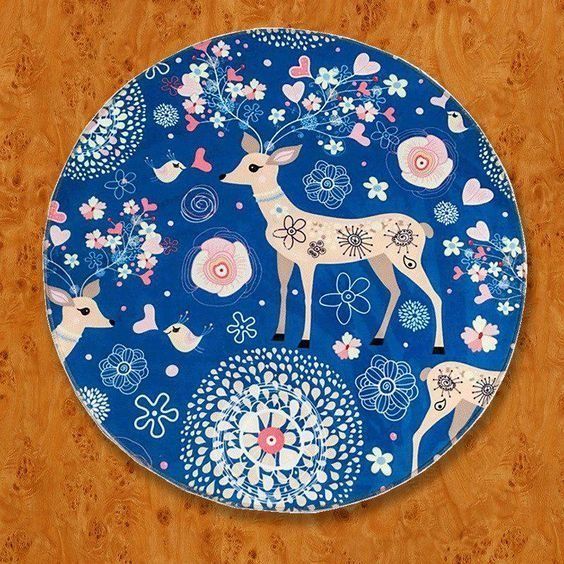 Deer Round Carpet