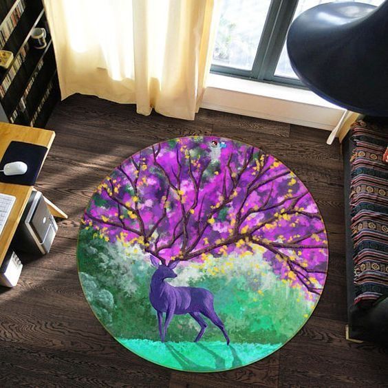 Deer Round Carpet