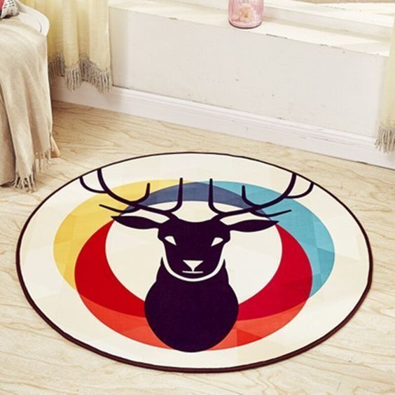 Deer Round Carpet
