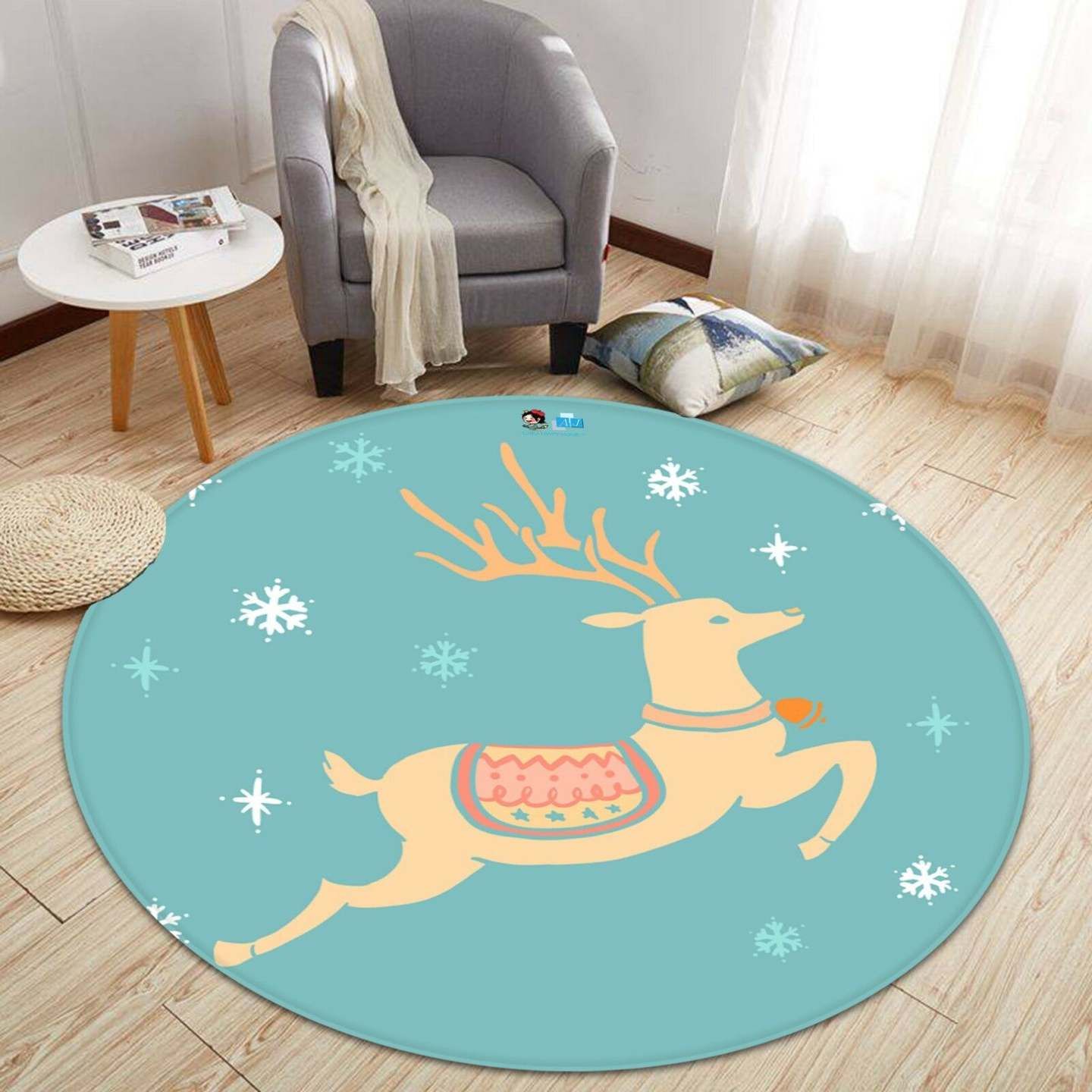 Deer Round Carpet