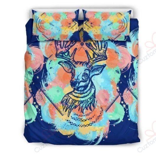 Deer Colors Printed Bedding Set