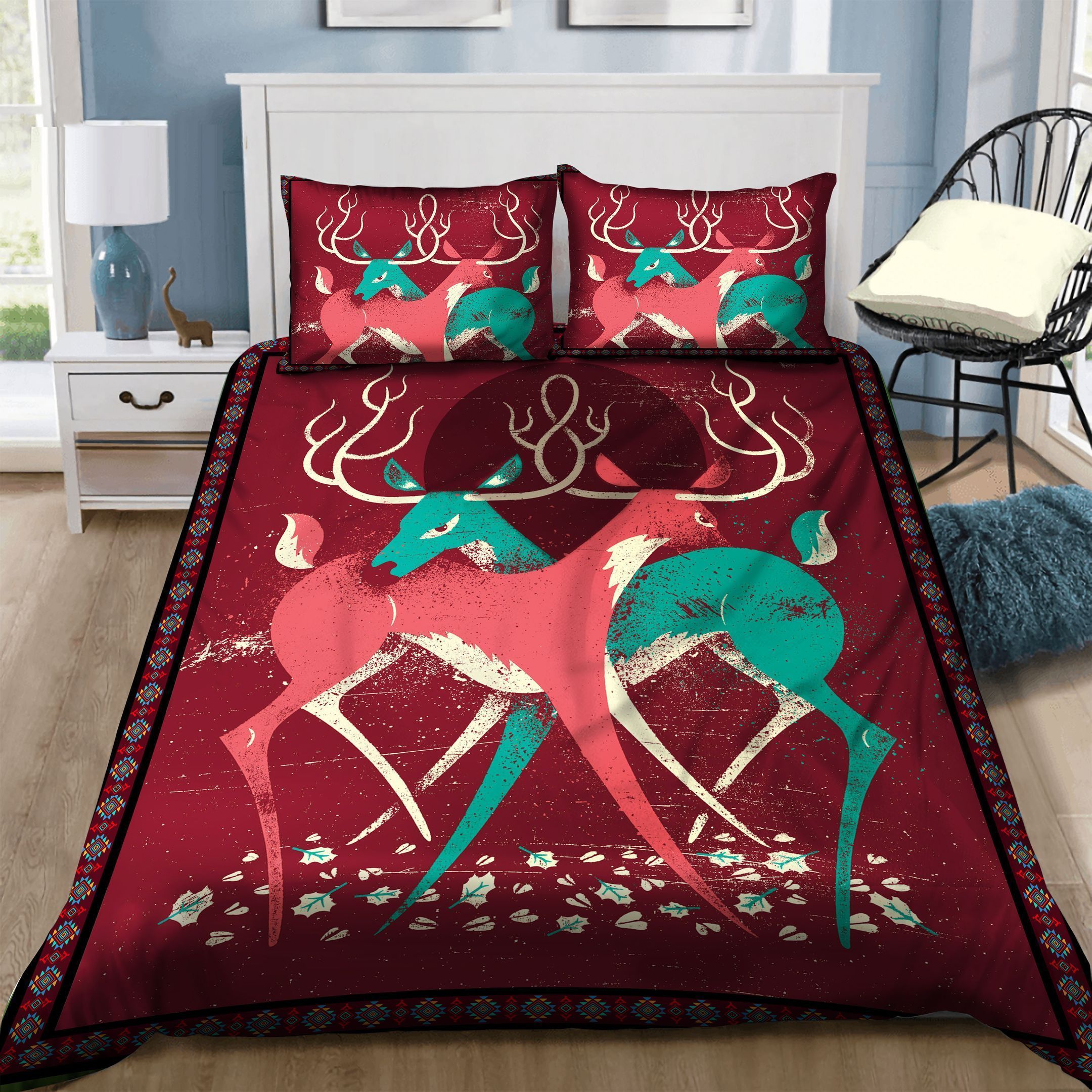 Deer Couple Love Bedding Set