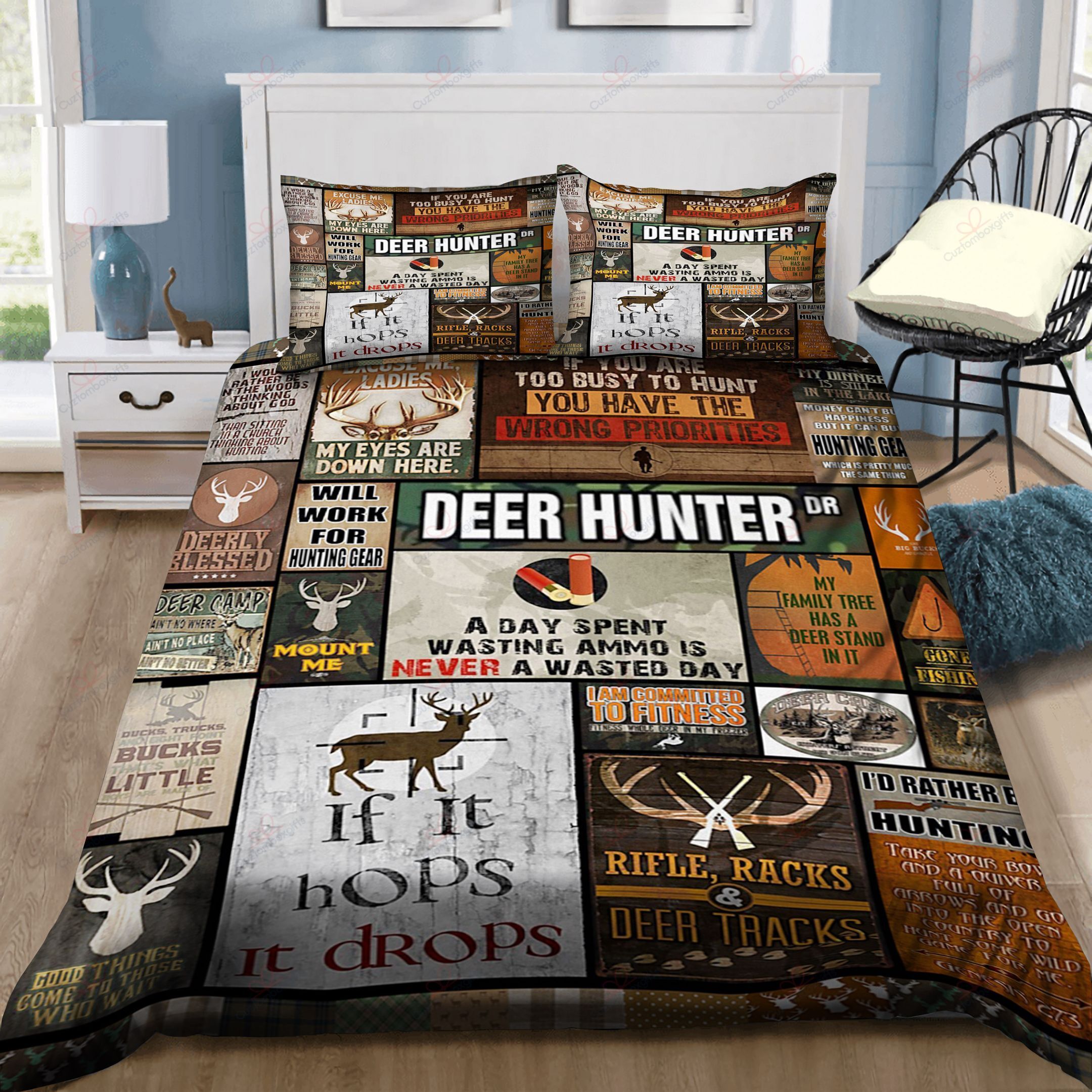 Deer Crew Length Socks Bedding Set