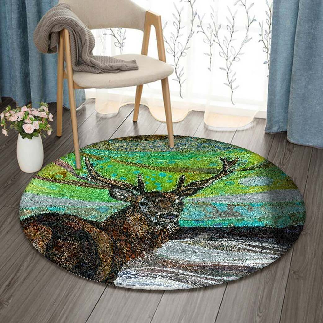 Deer Round Carpet