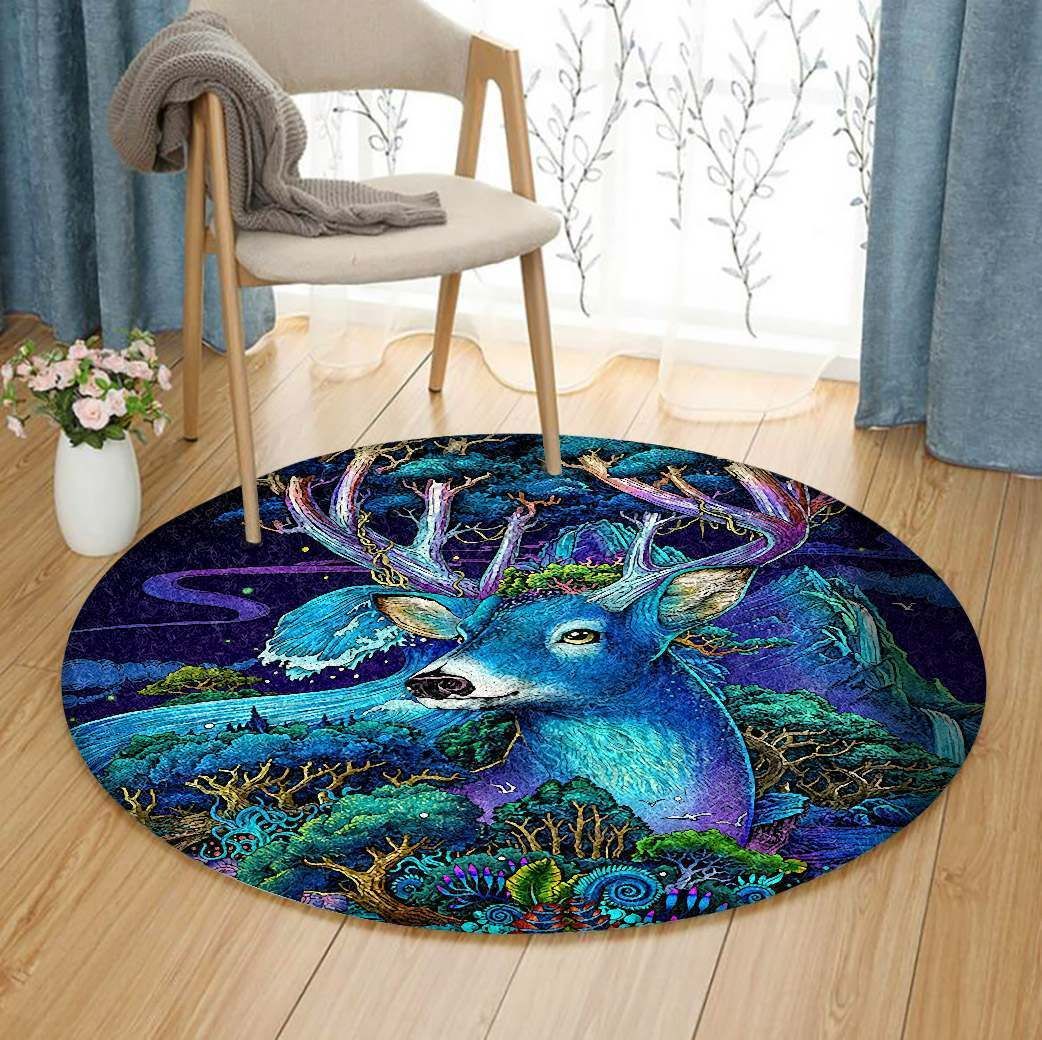 Deer Round Carpet