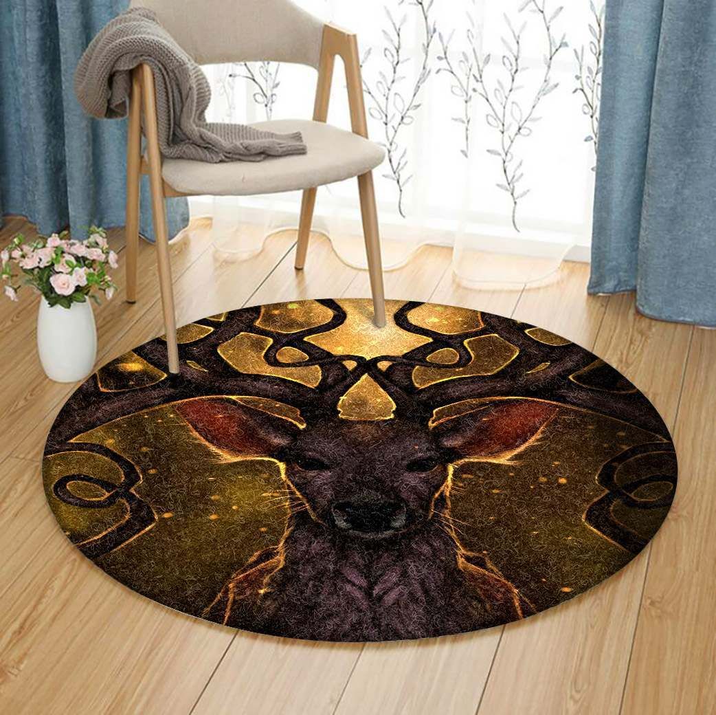 Deer Round Carpet