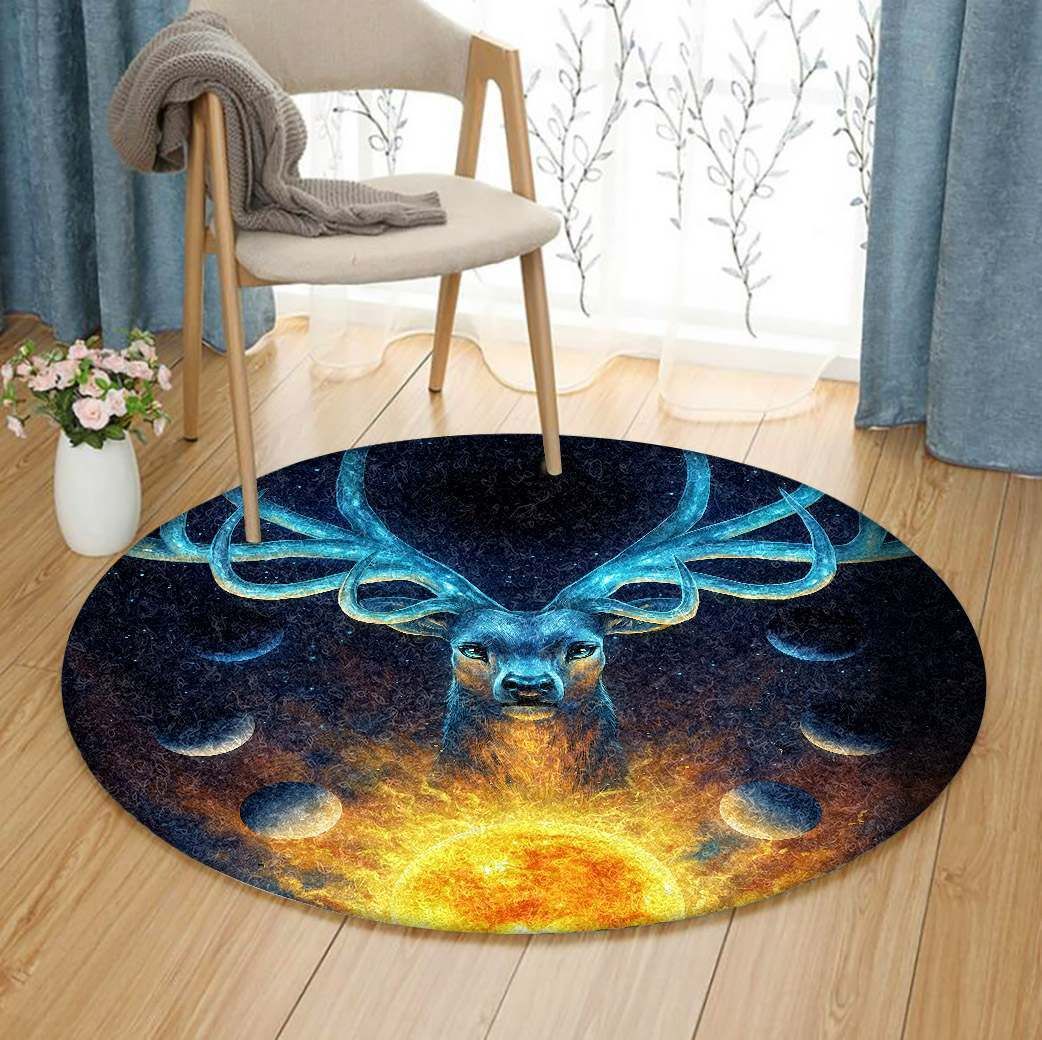 Deer Round Carpet