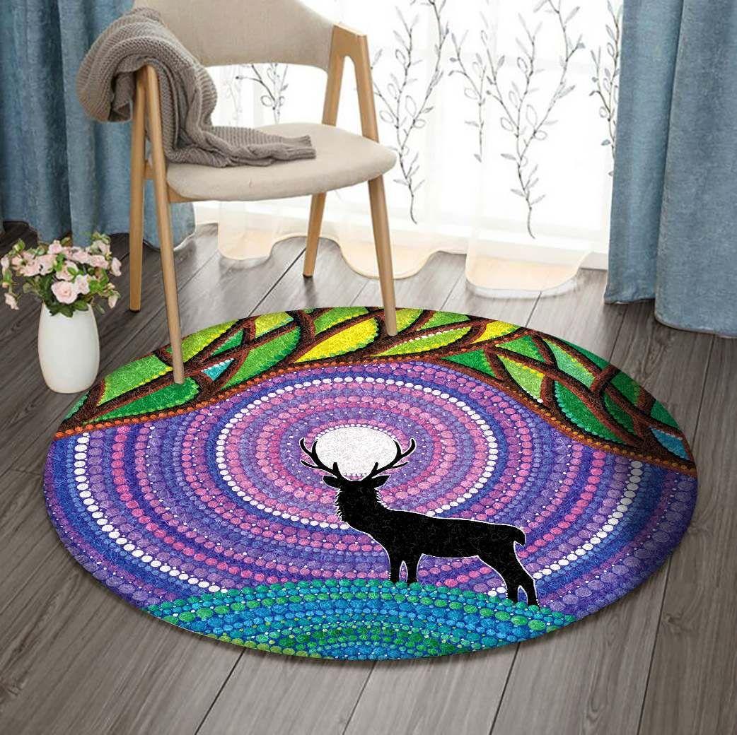 Deer Round Carpet