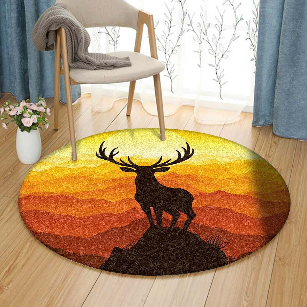 Deer Round Carpet