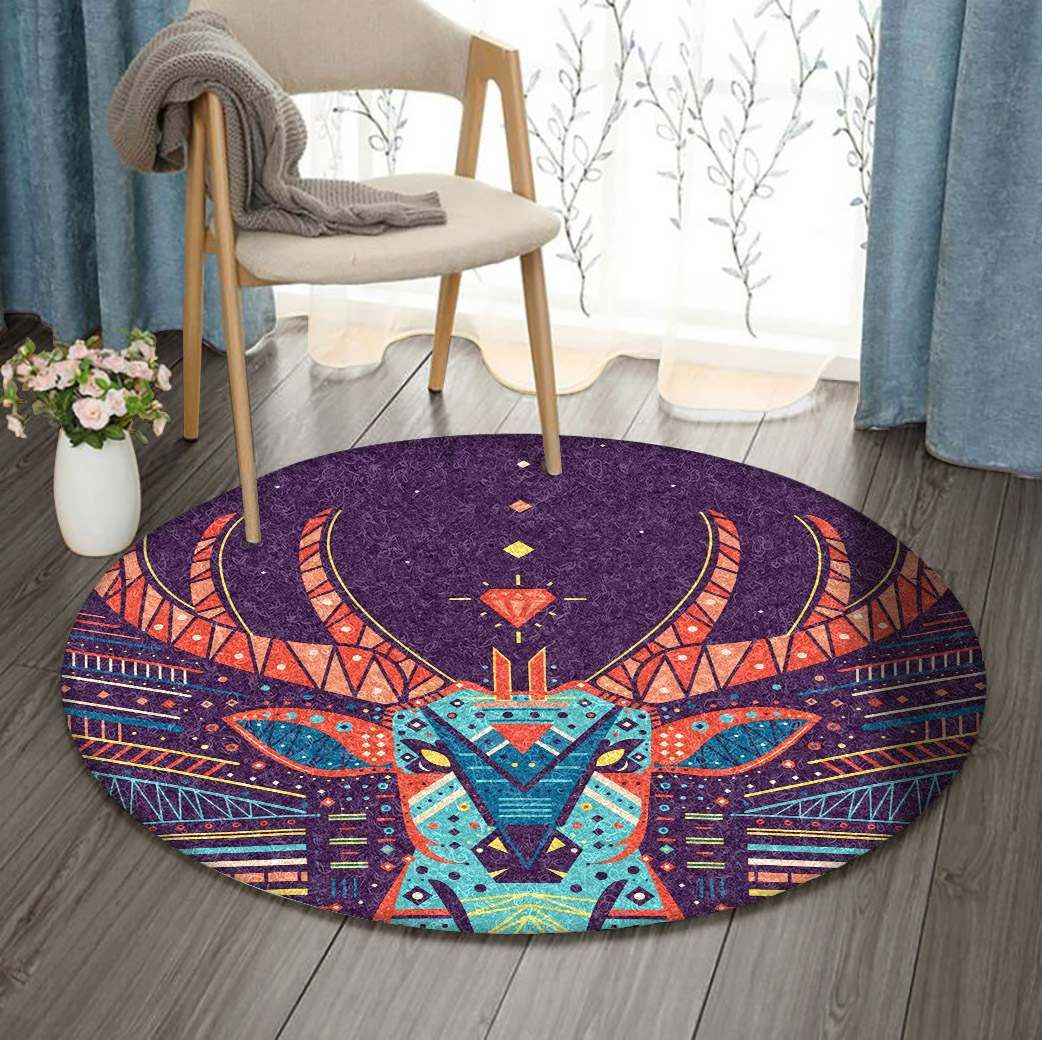 Deer Round Carpet