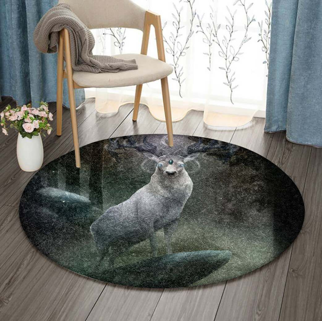 Deer Round Carpet