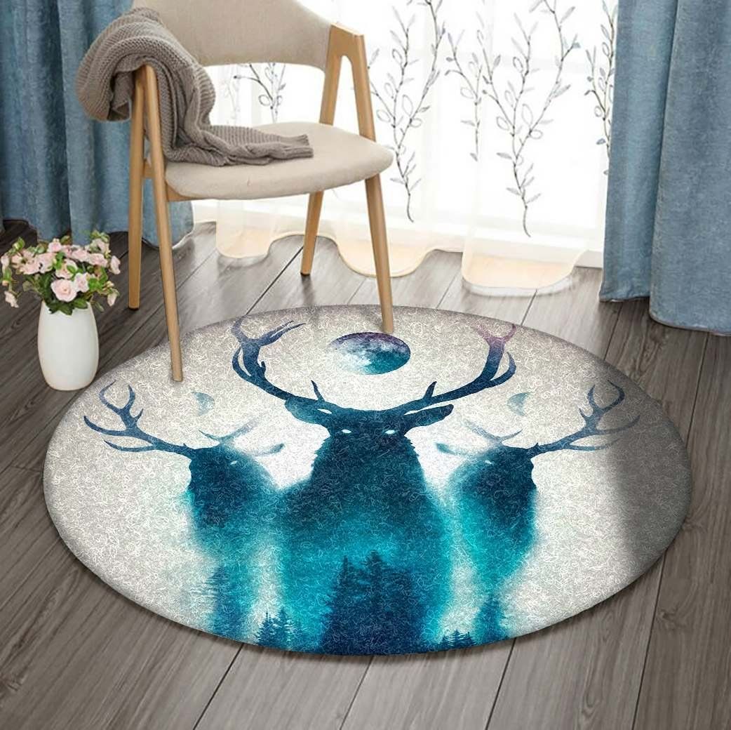 Deer Round Carpet