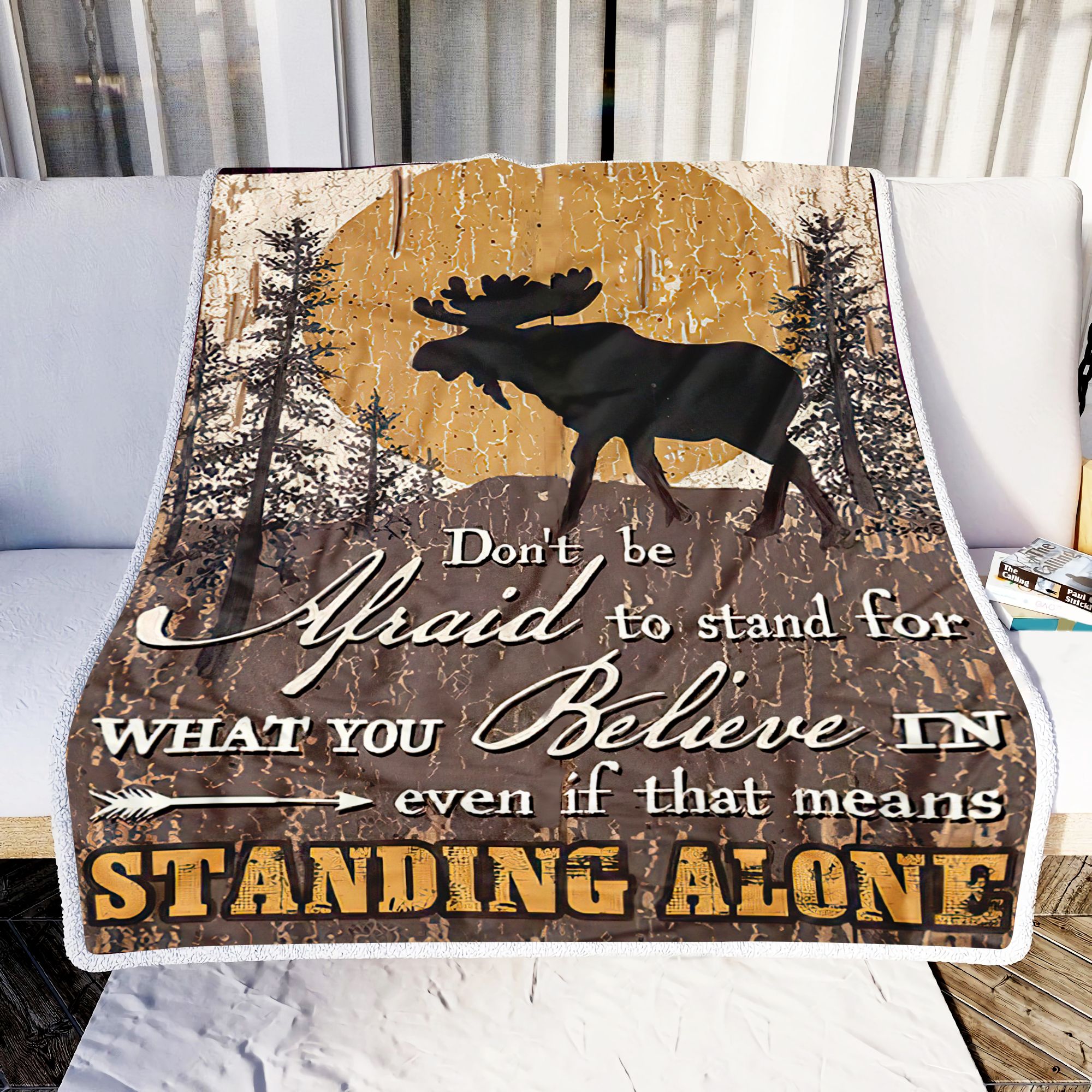 Deer Dont Be Afraid Fleece Blanket