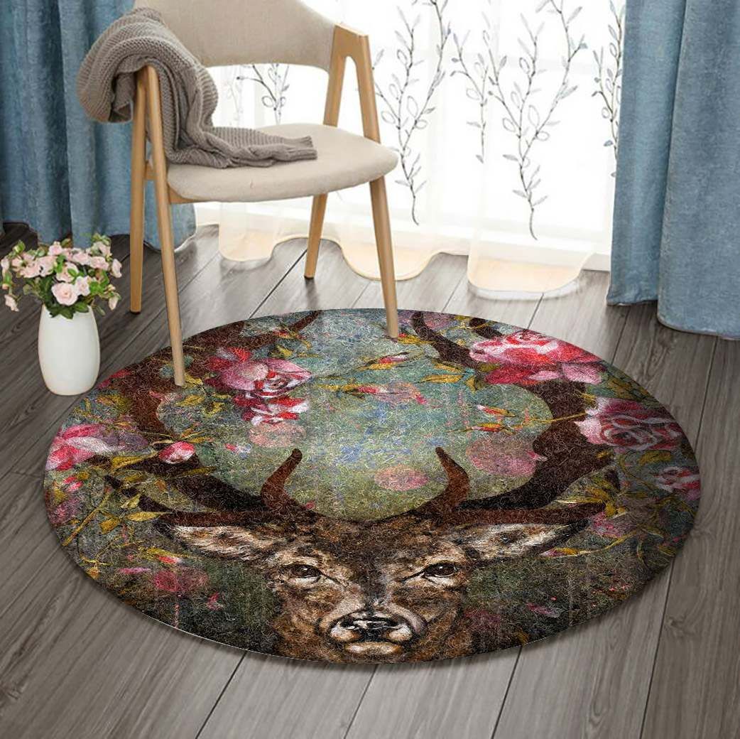 Deer Round Carpet