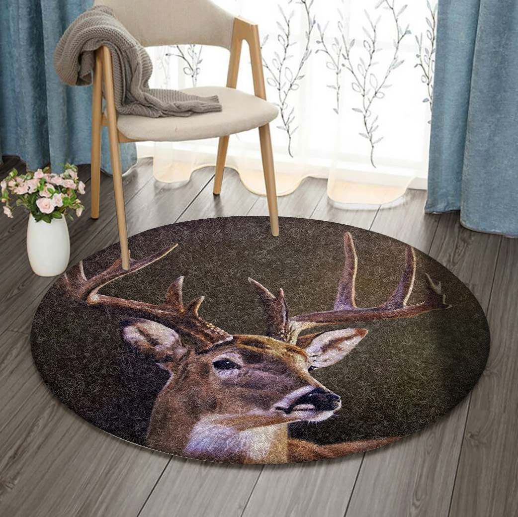 Deer Round Carpet