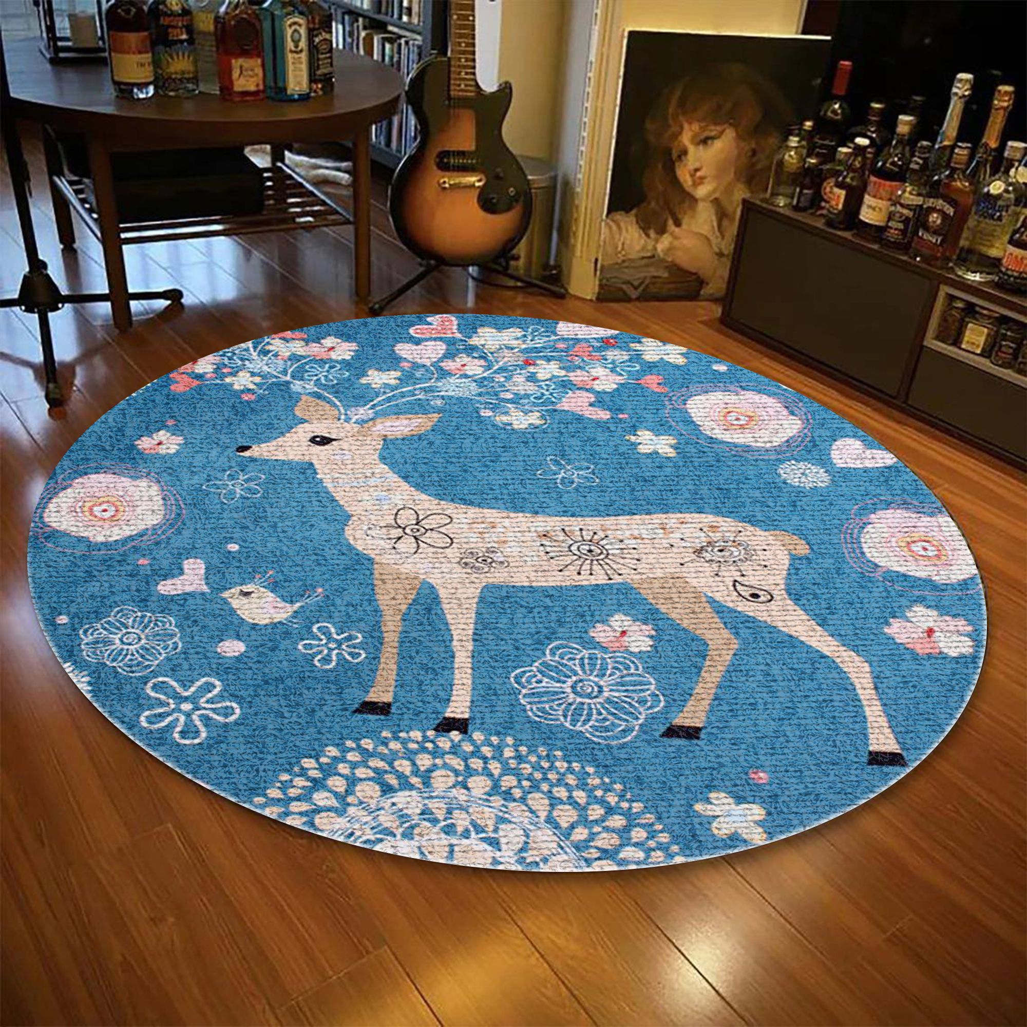 Deer Round Carpet