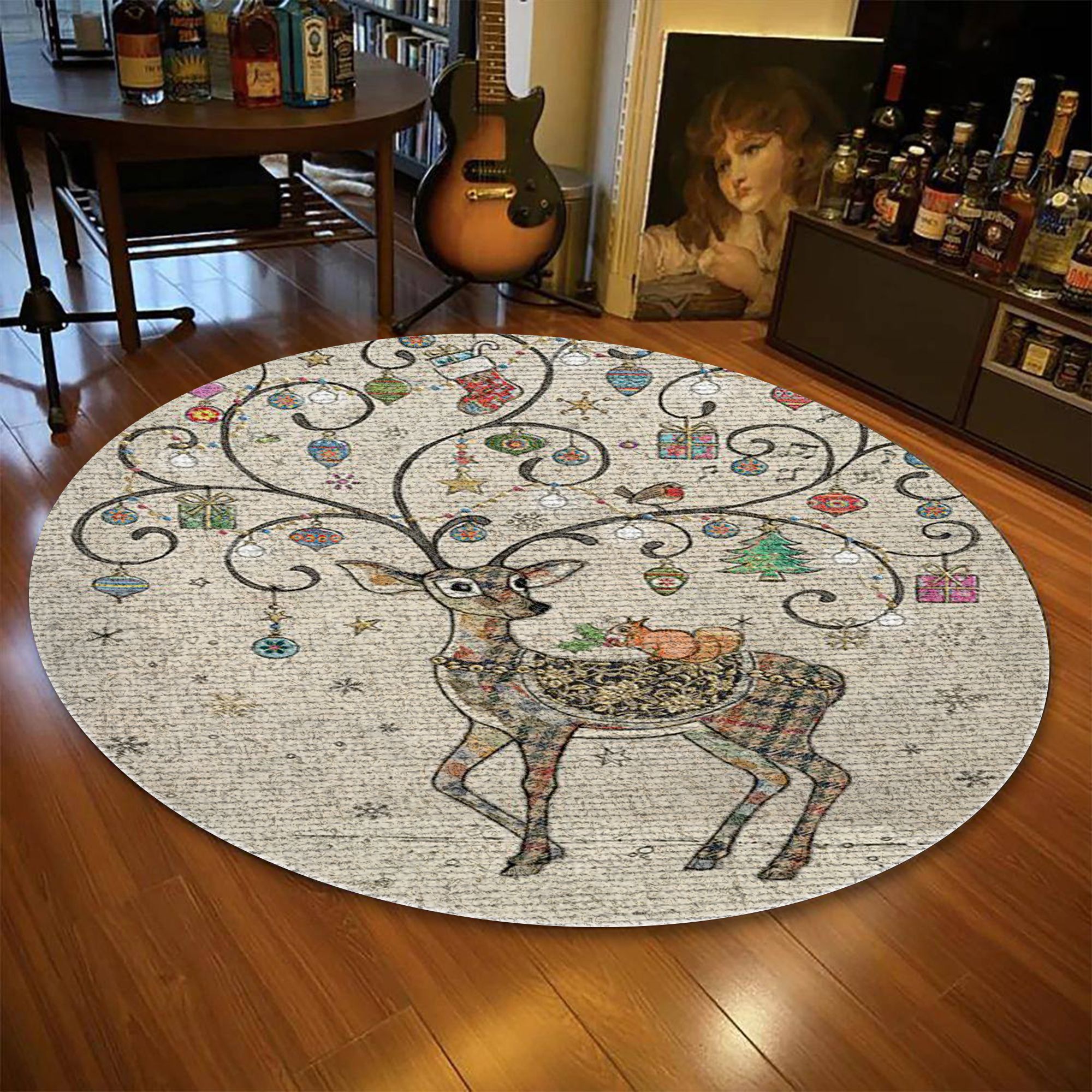Deer Round Carpet