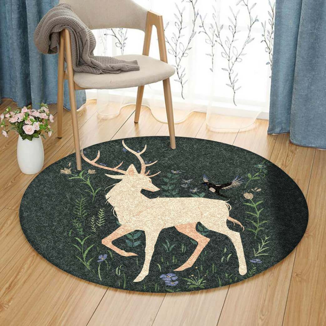 Deer Round Carpet