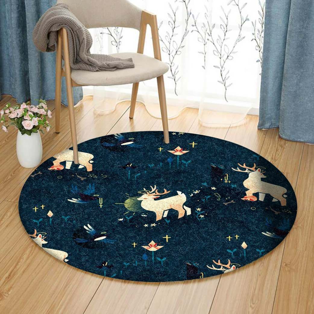 Deer Round Carpet