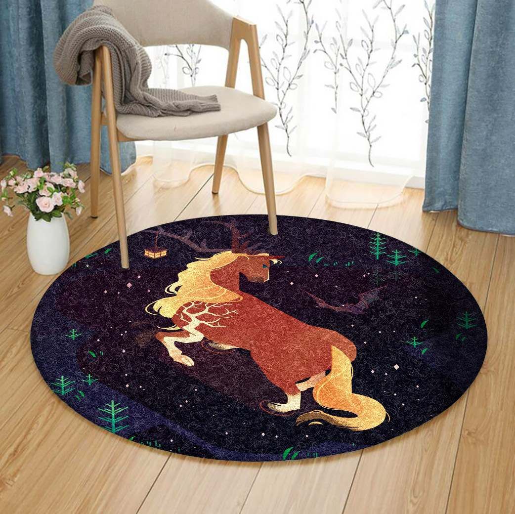 Deer Round Carpet