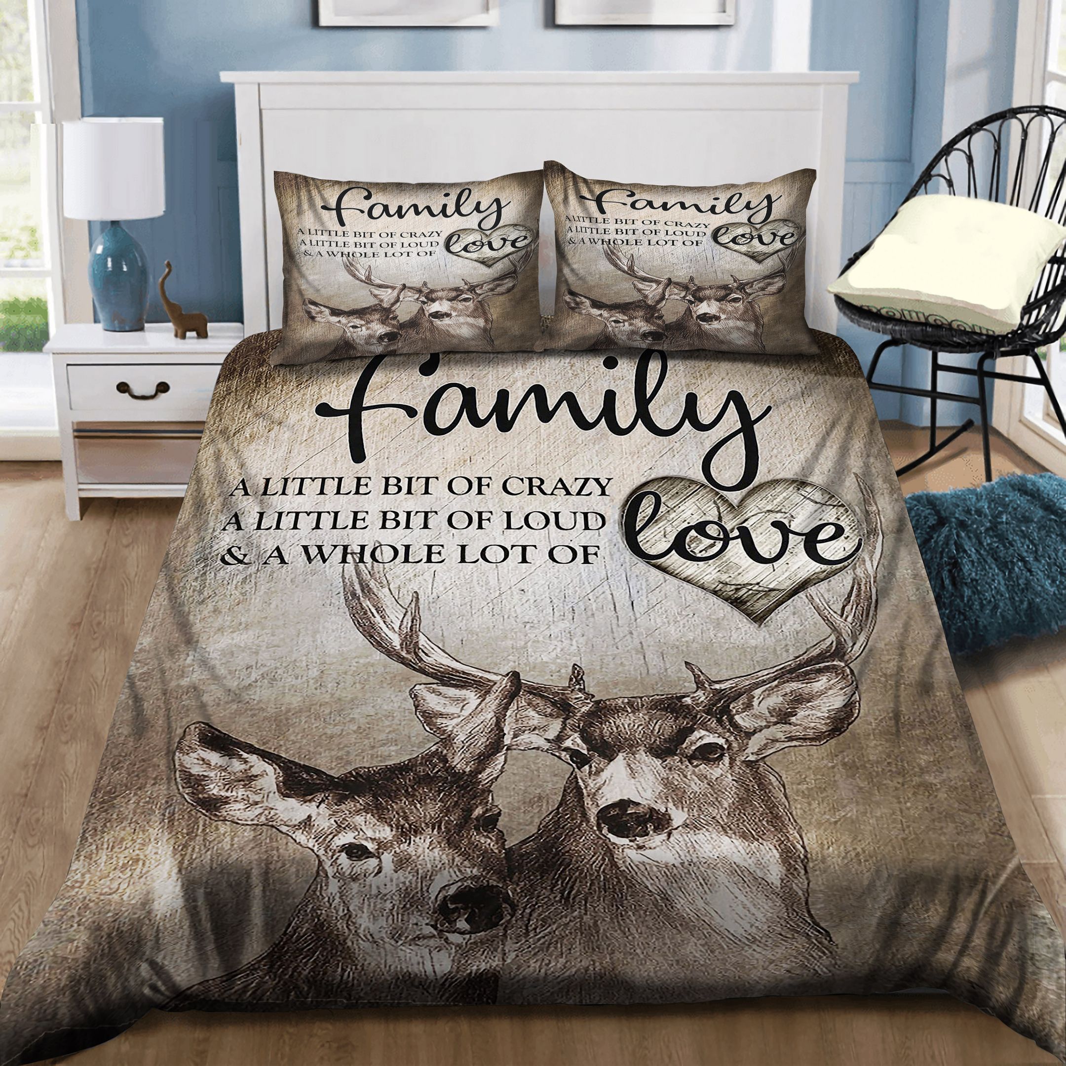 Deer Family Bedding Set
