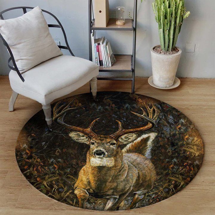 Deer Happy Round Carpet