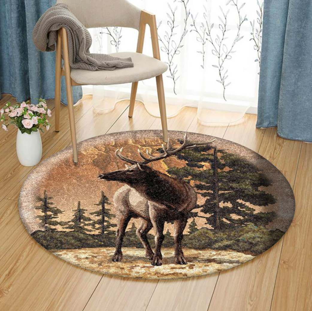 Deer Round Carpet