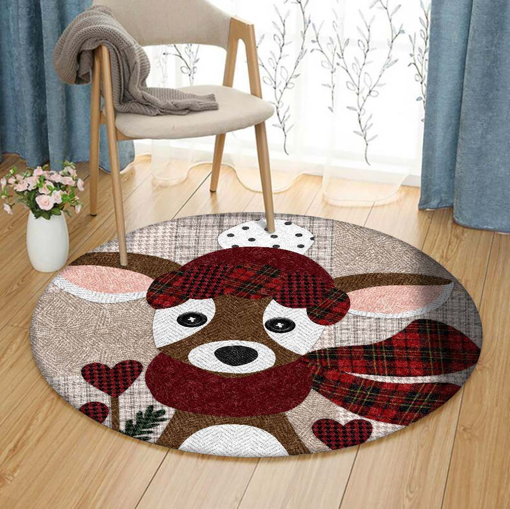 Deer Round Carpet