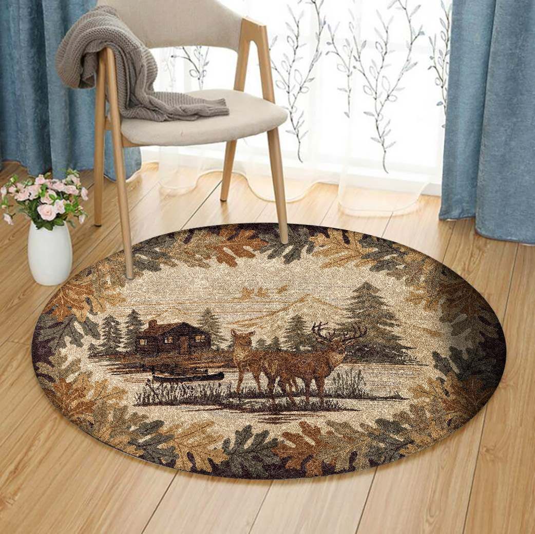 Deer Round Carpet