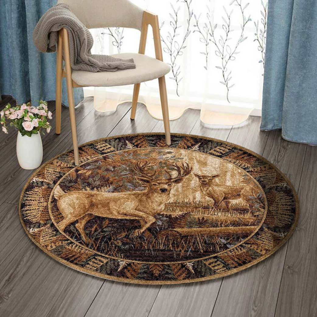 Deer Round Carpet