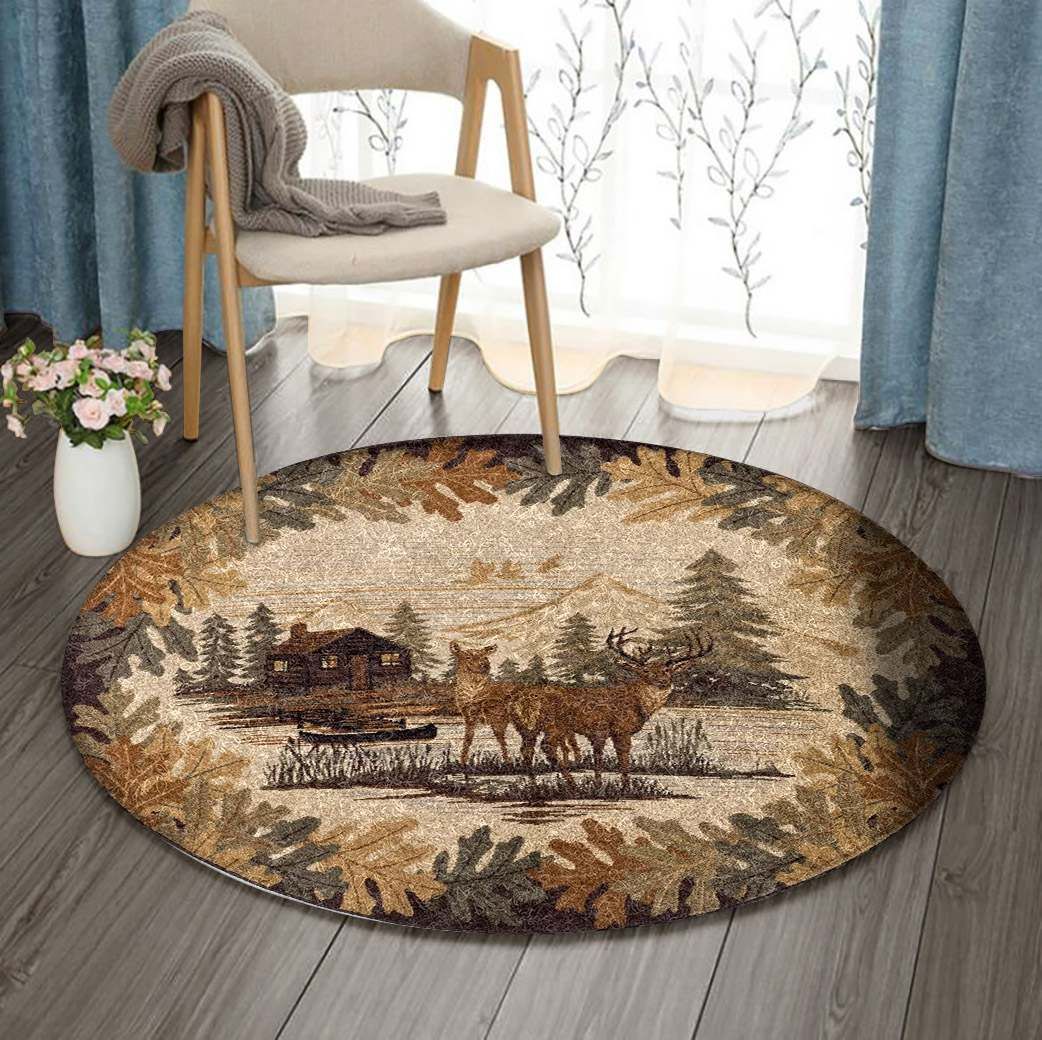Deer Round Carpet