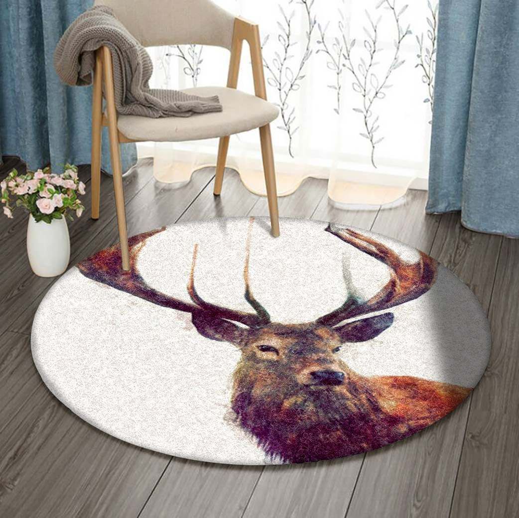 Deer Round Carpet