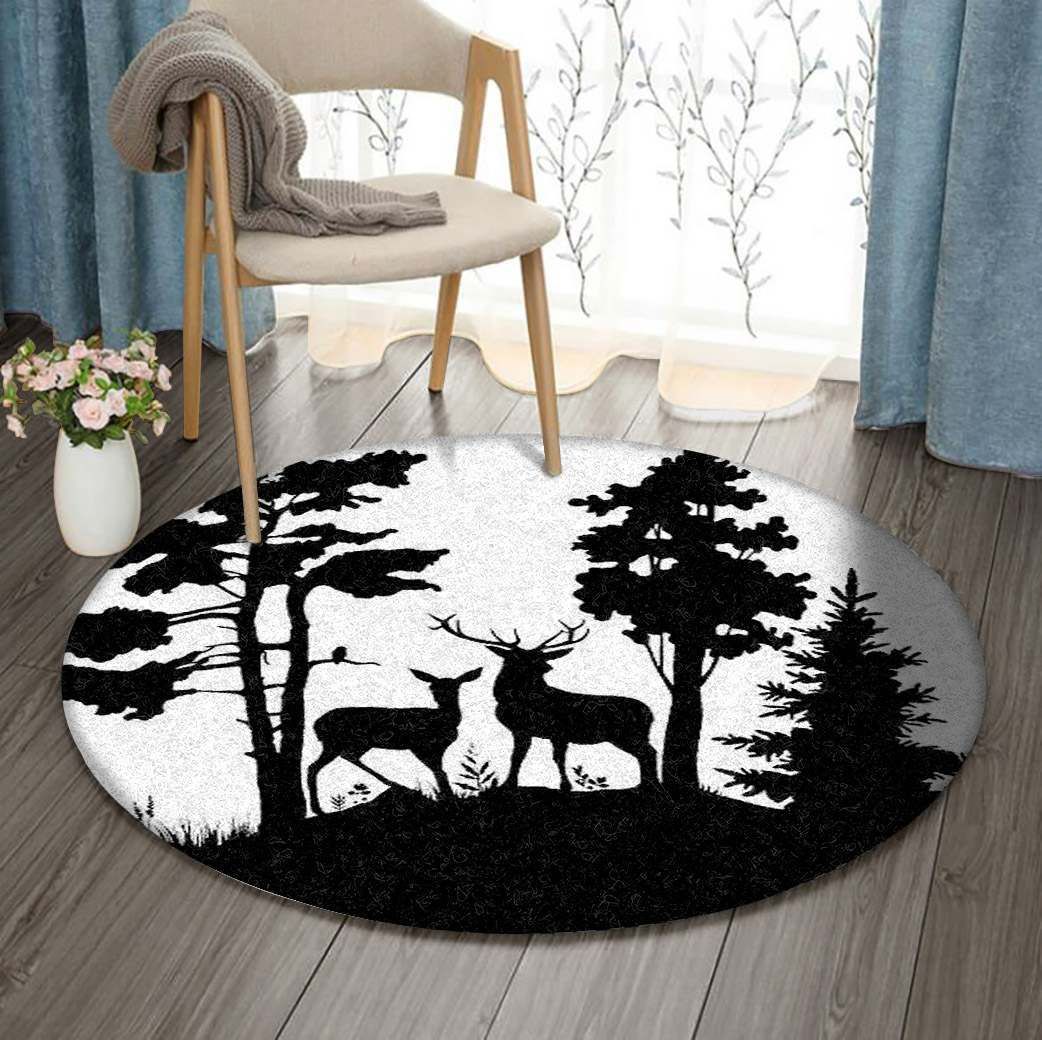Deer Round Carpet