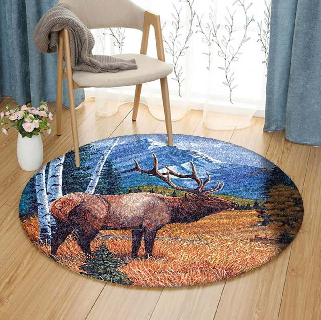 Deer Round Carpet