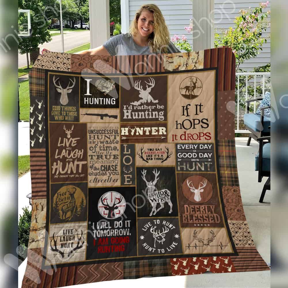 Deer Hunting 5 GS-CL-QD0611 Quilt Blanket