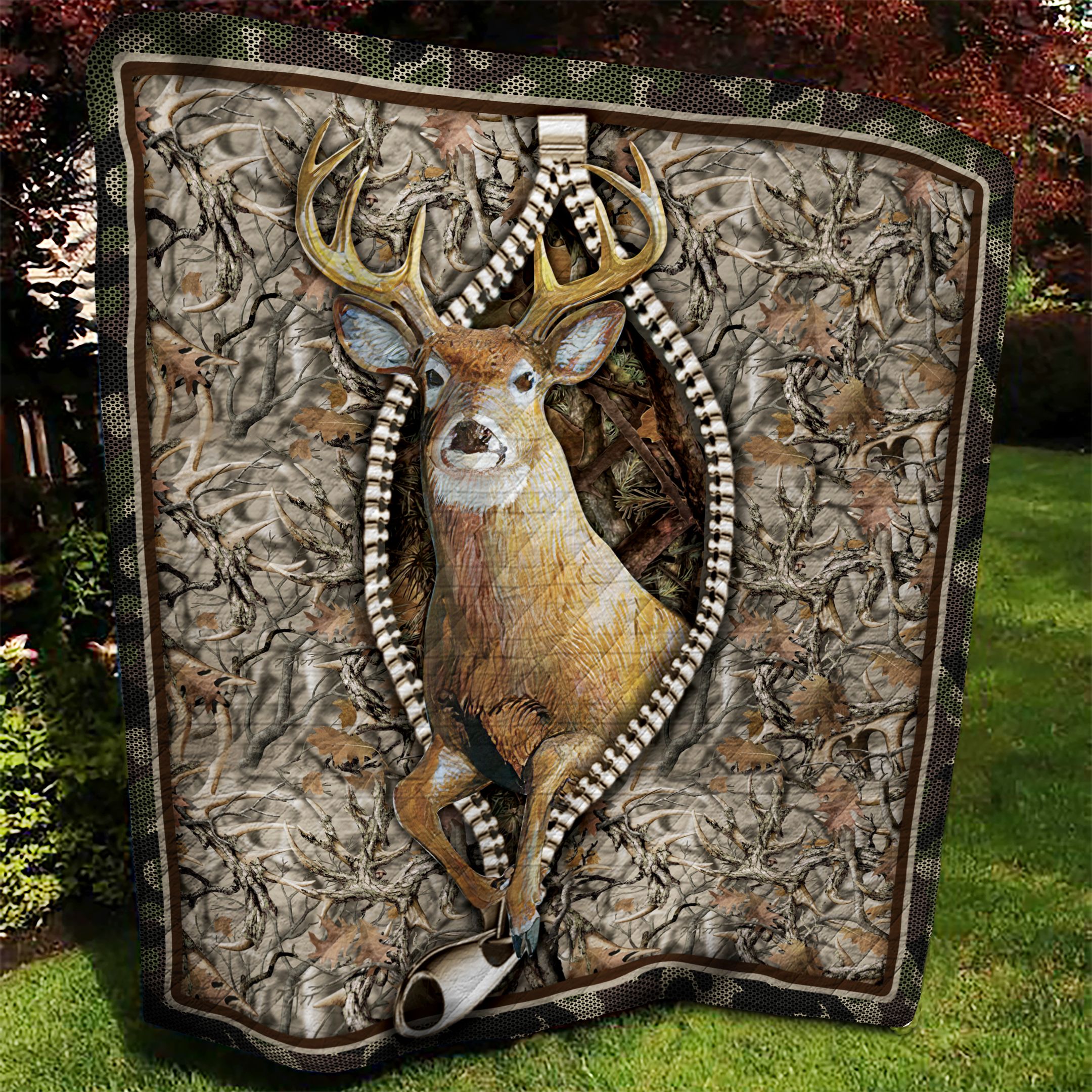 Deer Hunting AAA110902TA Quilt Blanket