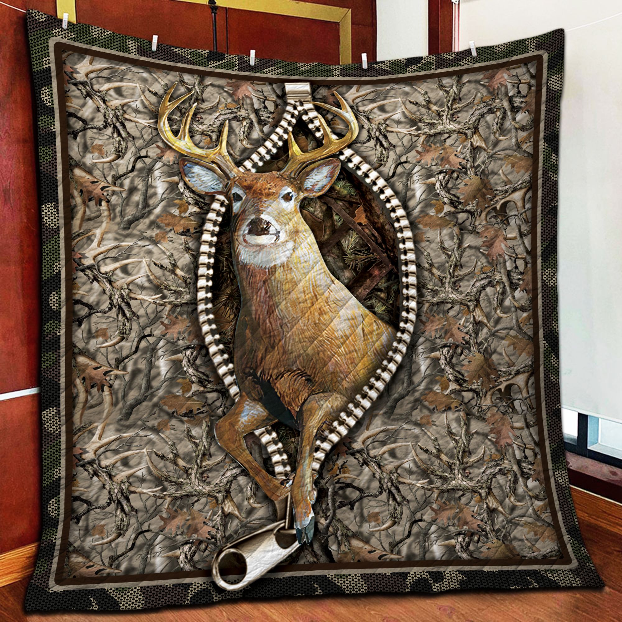 Deer Hunting AAA250960TA Quilt Blanket
