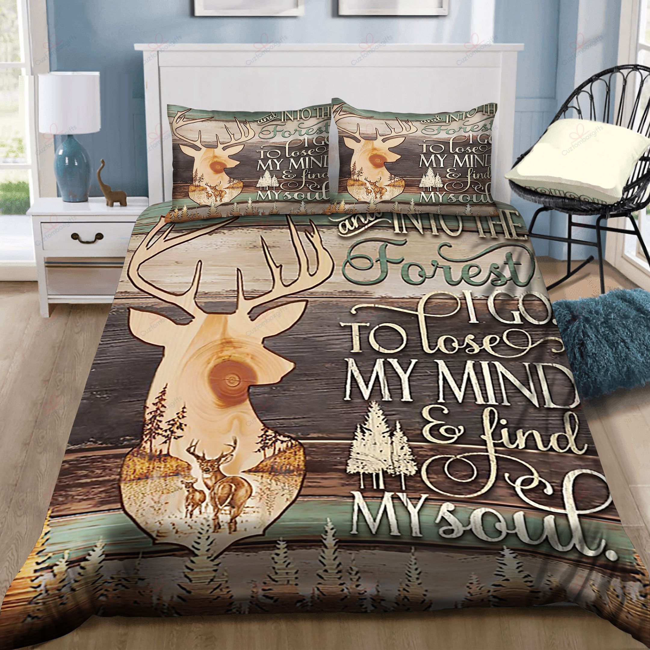 Deer Hunting And Into The Forest I Go Bedding Set