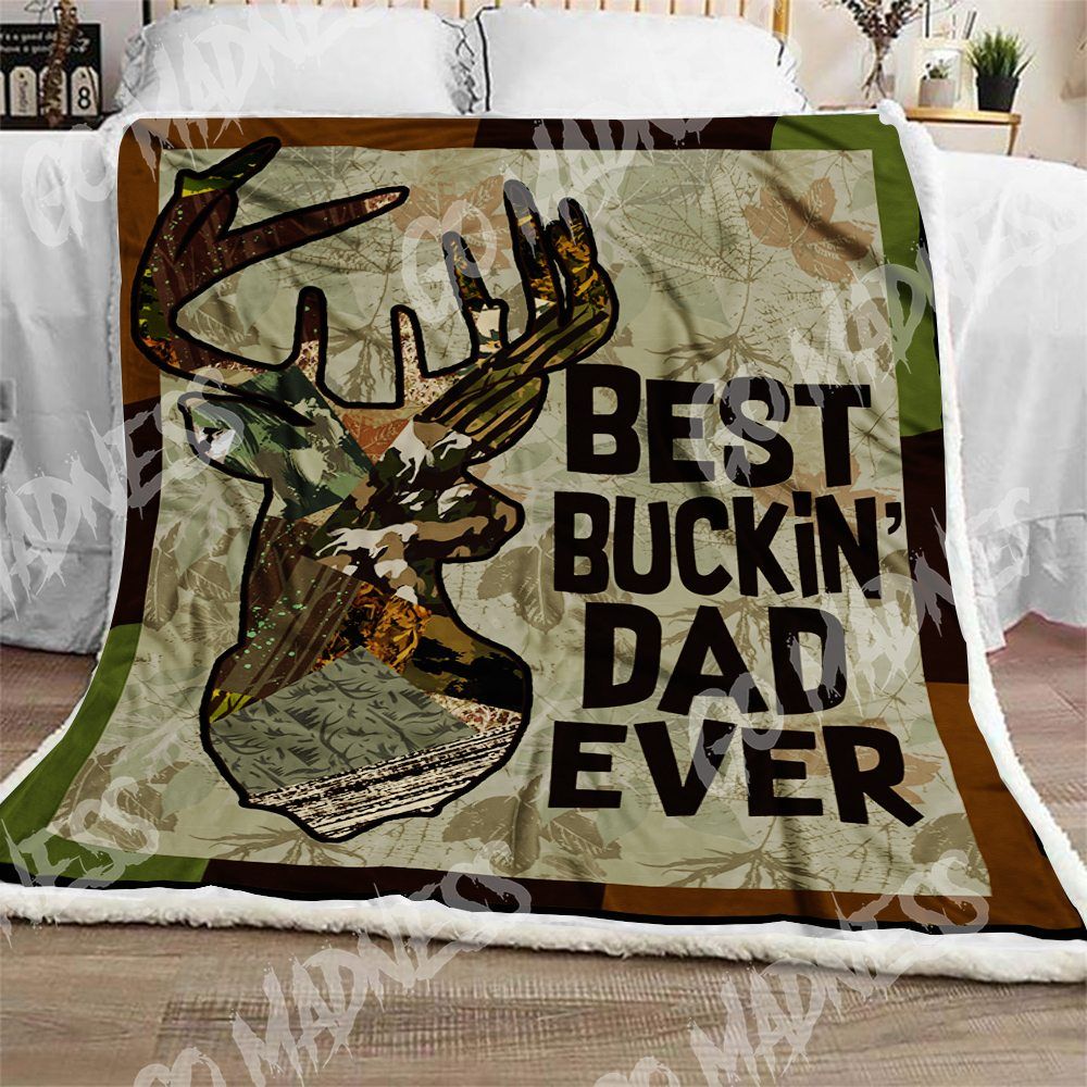 Deer Hunting Sherpa Fleece Blanket