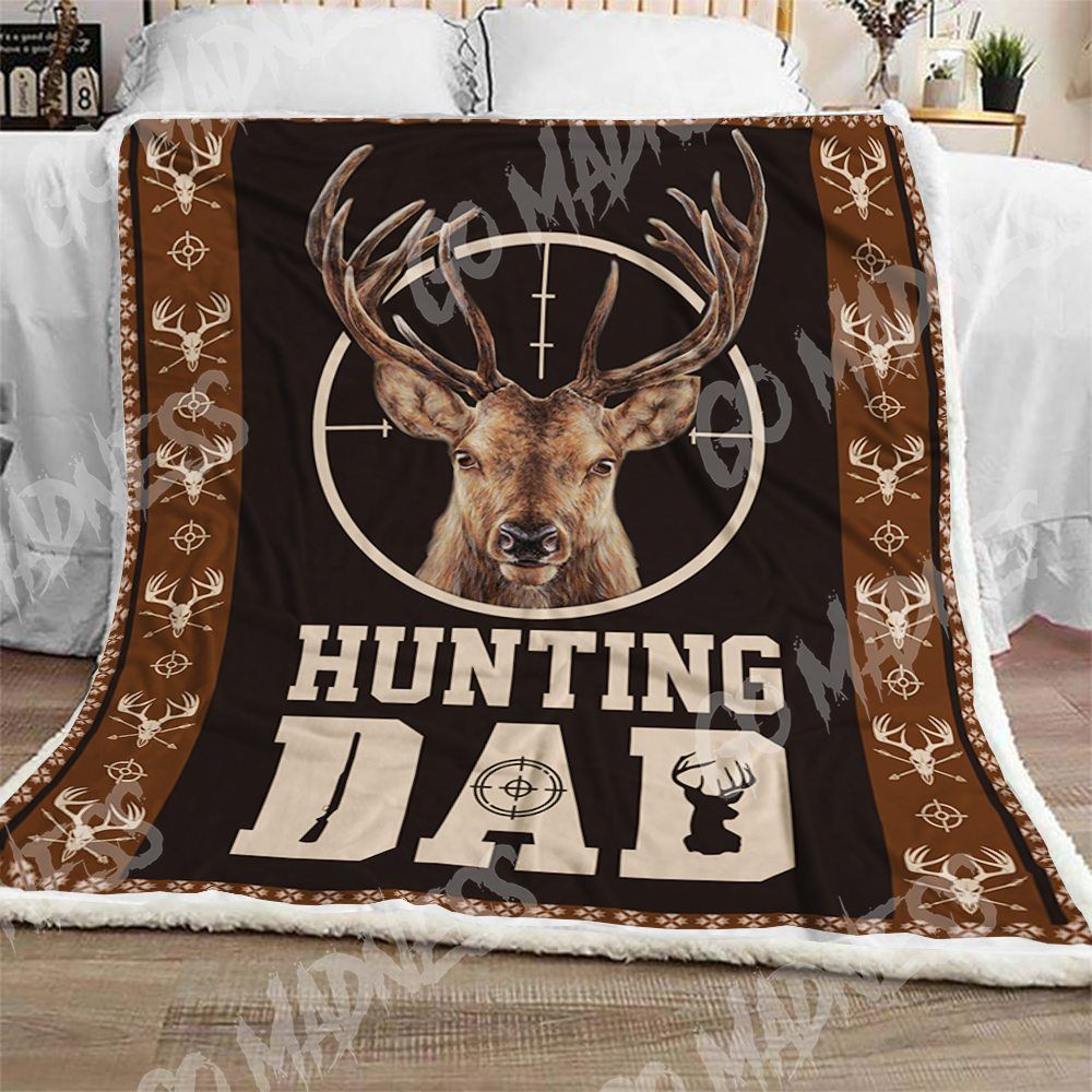 Deer Hunting Sherpa Fleece Blanket