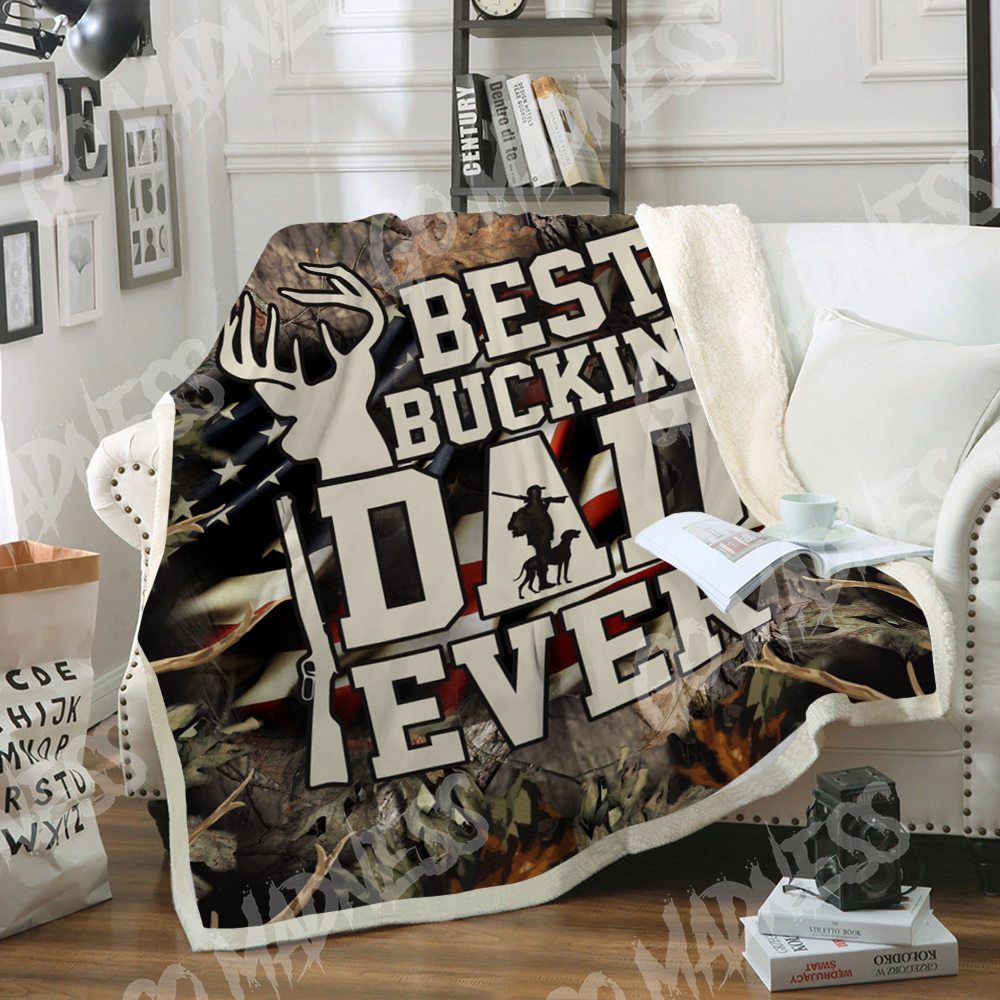 Deer Hunting Sherpa Fleece Blanket