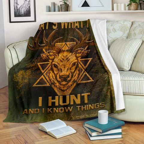 Deer Hunting Sherpa Fleece Blanket