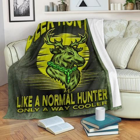 Deer Hunting Sherpa Fleece Blanket