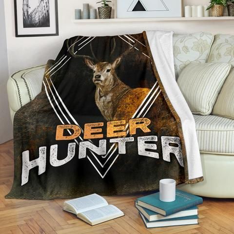 Deer Hunting Sherpa Fleece Blanket