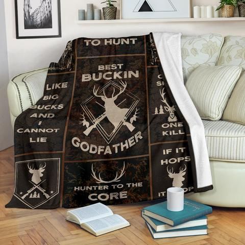 Deer Hunting Sherpa Fleece Blanket